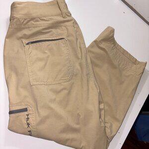 Men's Huk Performance Fishing Pants - XL - Khaki Beige Color